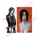 Black 35cm Hakuouki Shinsengumi Kitan Hijikata Toshizo Nylon  Halloween Cosplay wig