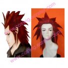 Kingdom Hearts II Organization XIII Axel Cosplay dark red wig
