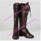 Brown leather cosplay Lolita Boots (D023)