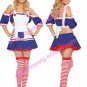 bleaterfull blue and red Maid Costume (101)