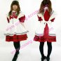 Sweet red and white Maid Costume (108)