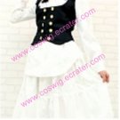 long white and black lolita Maid Costume (128)