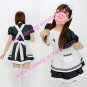 short black and white cosplay Maid Costume (131)