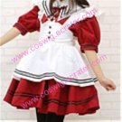 Sweet Red with white apron Maid Costume (142)
