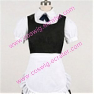 lovely white and black cosplay Maid Costume (156)