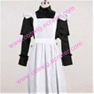 Long black and white apron cosplay Maid Costume (161)