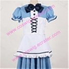 Blue and white apron cosplay Maid Costume (166)