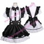 Black Satin cosplay Maid Costume (171)