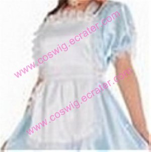 Sweet blue satin cosplay Maid costume (Lyndal)