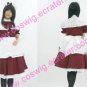 Dark red cosplay lolita Maid Costume (Marina)