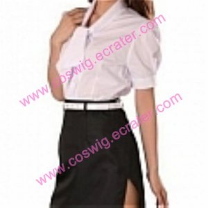 Office Uniform white black  Asuka Cosplay Costume