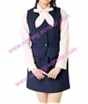 Office Uniform blue Hannah Cosplay Costume