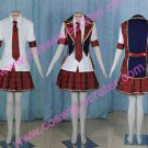Dark blue and red School Uniform Cosplay girl Costume