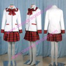 White and red School Uniform Cosplay girl Costume