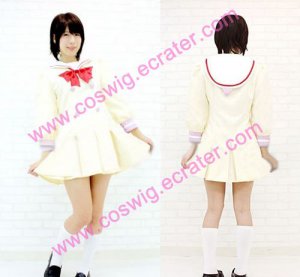 light yellow School Uniform Cosplay girl Costume