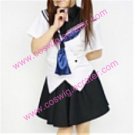 Black and white School Uniform Cosplay girl Costume1