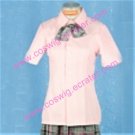 Short Sleeves light pink School Uniform Cosplay Costume
