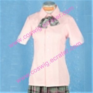 Short Sleeves light pink School Uniform Cosplay Costume