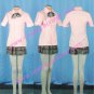 Short Sleeves light pink School Uniform Cosplay Costume