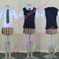 Short Sleeves light blue and black School Uniform Cosplay Costume 11
