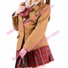 light brown and red School Uniform Cosplay Costume