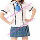 Short Sleeves blue School Uniform Cosplay Costume 5