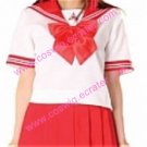 Short Sleeves Akiha Red School Uniform Cosplay Costume