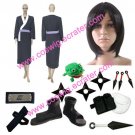 Naruto Black And White Shizune Cosplay Costume with wig set