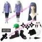 Naruto Hyuga Hinata Jacket Cosplay Costume with wig set