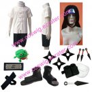Naruto Hyuuga Neji Halloween Cosplay Costume with wig set
