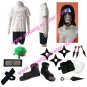 Naruto Hyuuga Neji Halloween Cosplay Costume with wig set
