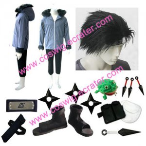 Naruto Kiba Inuzuka Halloween Cosplay Costume with wig set