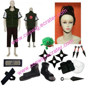 Naruto Nara Shikamaru Halloween Cosplay Costume with wig set