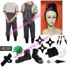 Naruto Nara Shikamaru Halloween Cosplay Costume 1st with wig set