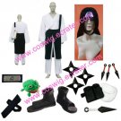 Naruto Shippuden Hyuuga Neji Halloween Cosplay Costume with wig set