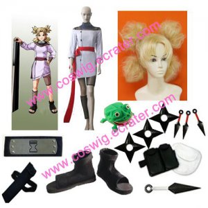 Naruto Temari Chunin Exam Cosplay Costume  with wig set
