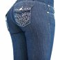 Sequine Flap Pockets Jeans