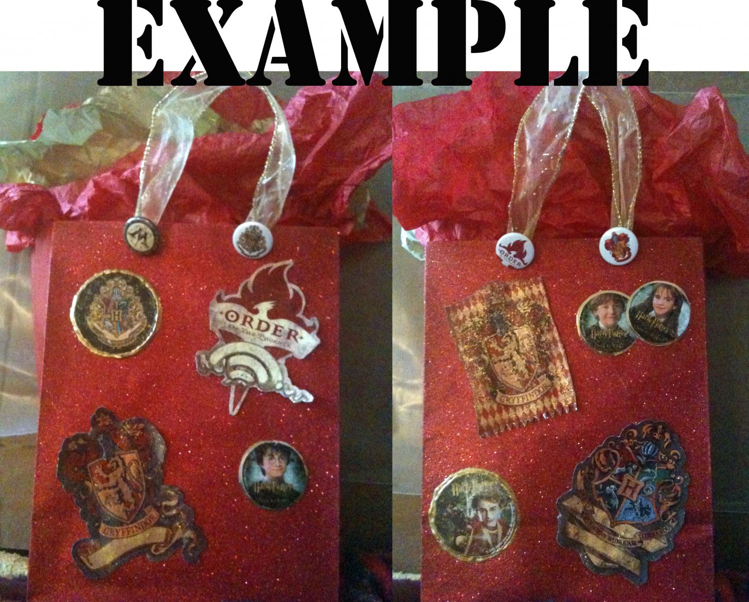 BRAND NEW Custom Made Harry Potter Hogwarts House Gift Bag! (EMPTY)