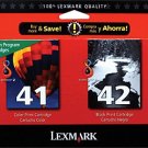 NEW Genuine Lexmark 41/42 Ink Cartridges Twin Pack