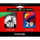 NEW GENUINE Lexmark 28/29 Black Color Ink Cartridges