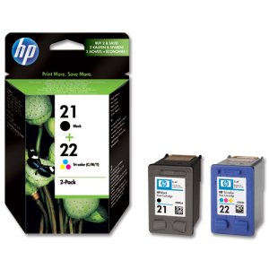 New Genuine HP 21 + 22 Combo Ink Cartridges