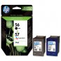 NEW GENUINE HP 56 + 57 Combo Pack (Black & Color)