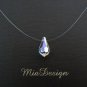 Swarovski Crystal Wedding Bridal or Bridesmaid Floating Illusion Teardrop Necklace
