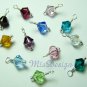 12 pcs of 6mm Swarovski Crystal Birthstone Pendant or Charm with Sterling Silver Jump Ring