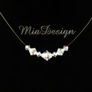 Swarovski Crystal Simple Floating Illusion Wedding Bridal / Bridesmaid Necklace Choker