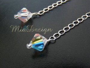 Swarovski Crystal Wedding Bridal Earrings for Bride or Gift to Bridesmaid - Sterling Silver Findings