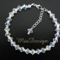 Swarovski Crystal Sterling Silver Bracelet - Bride / Bridesmaid / Birthday w/Birthstones