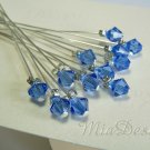 Swarovski Sapphire Crystal Stem for Wedding Bouquet Flower Decoration - Something Blue