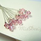 Swarovski Light Rose Crystal Stem for Wedding Bouquet Flower / Cake Topper Decoration