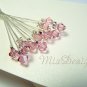 Swarovski Light Rose Crystal Stem for Wedding Bouquet Flower / Cake Topper Decoration